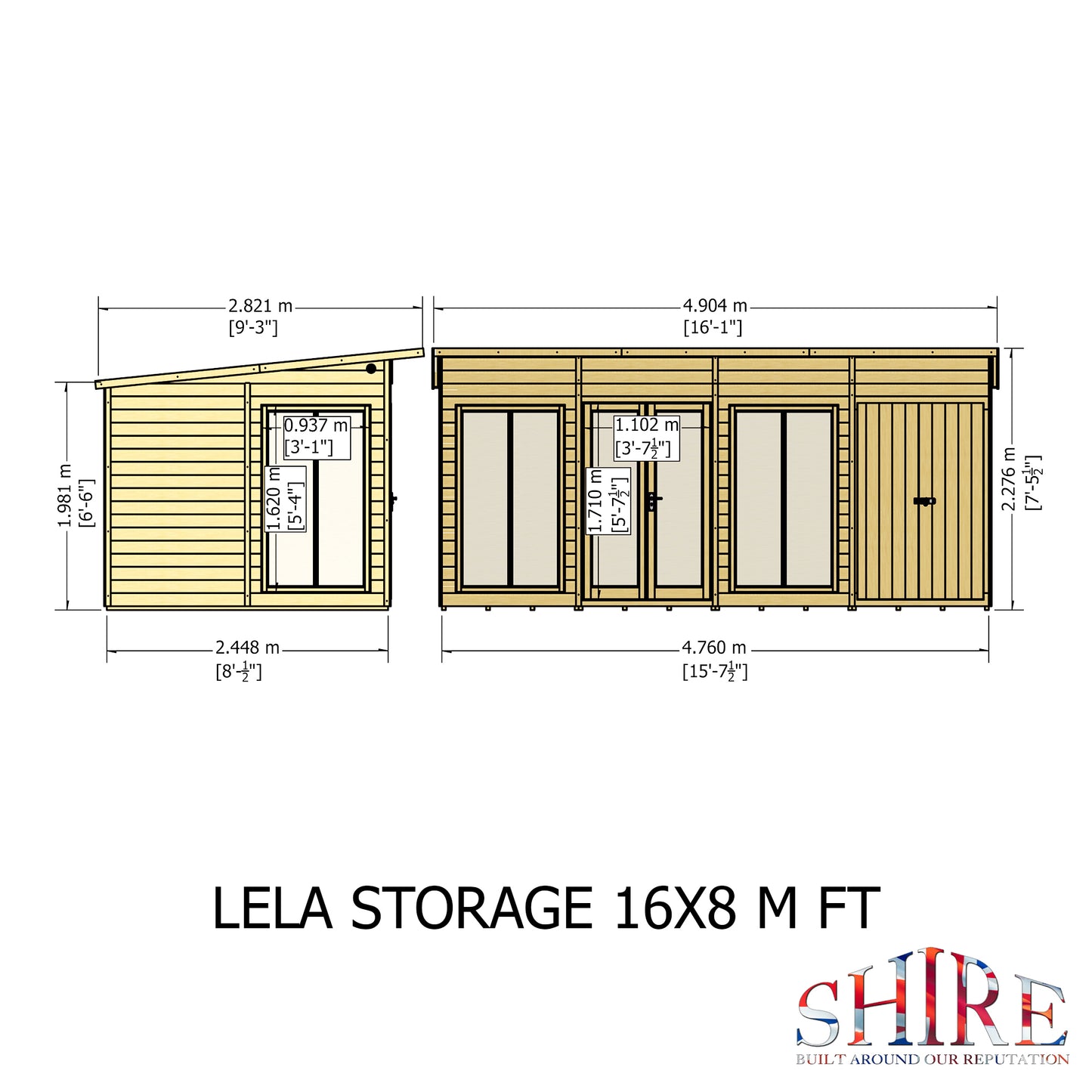 Shire Lela 16x8 inc Storage