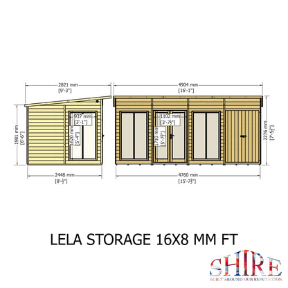 Shire Lela 16x8 inc Storage