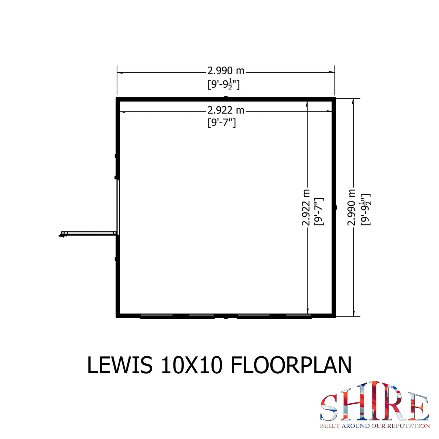 Shire Lewis 10x10 Single Door Loglap