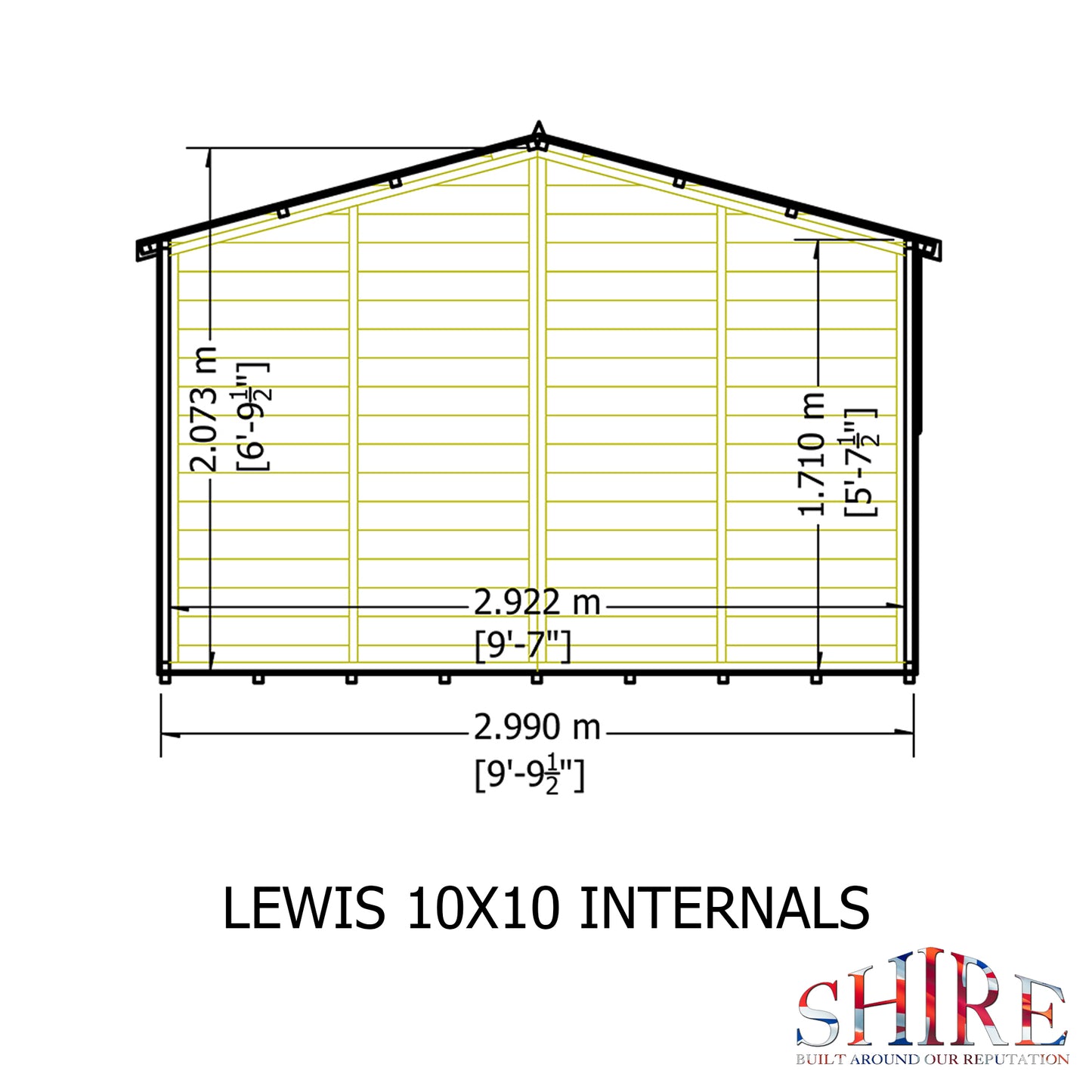 Shire Lewis 10x10 Double Door Loglap