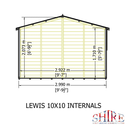 Shire Lewis 10x10 Double Door Loglap