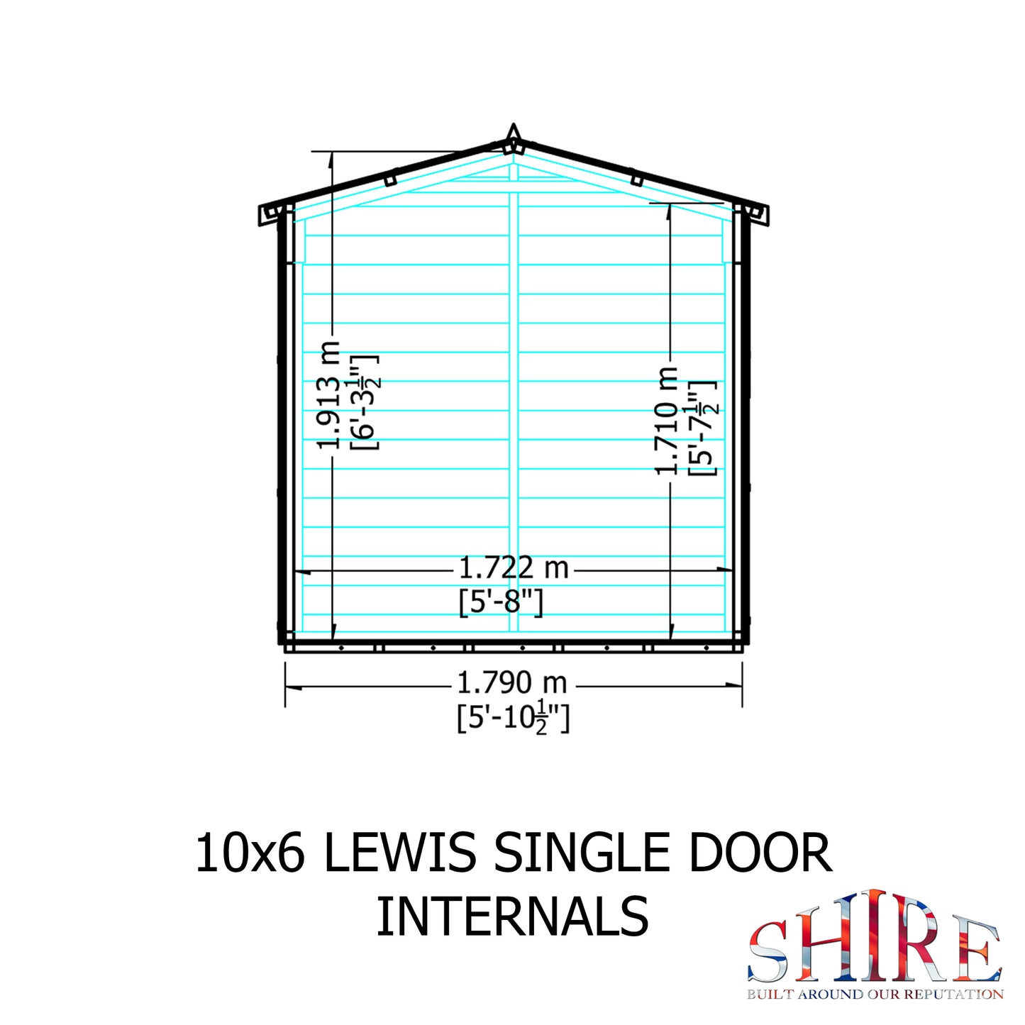 Shire Lewis 10x6 Single Door Shiplap