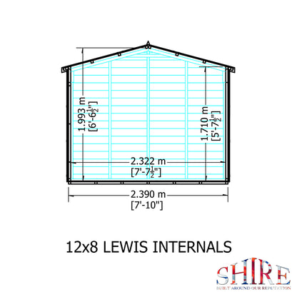 Shire Lewis 12x8 Single Door Loglap