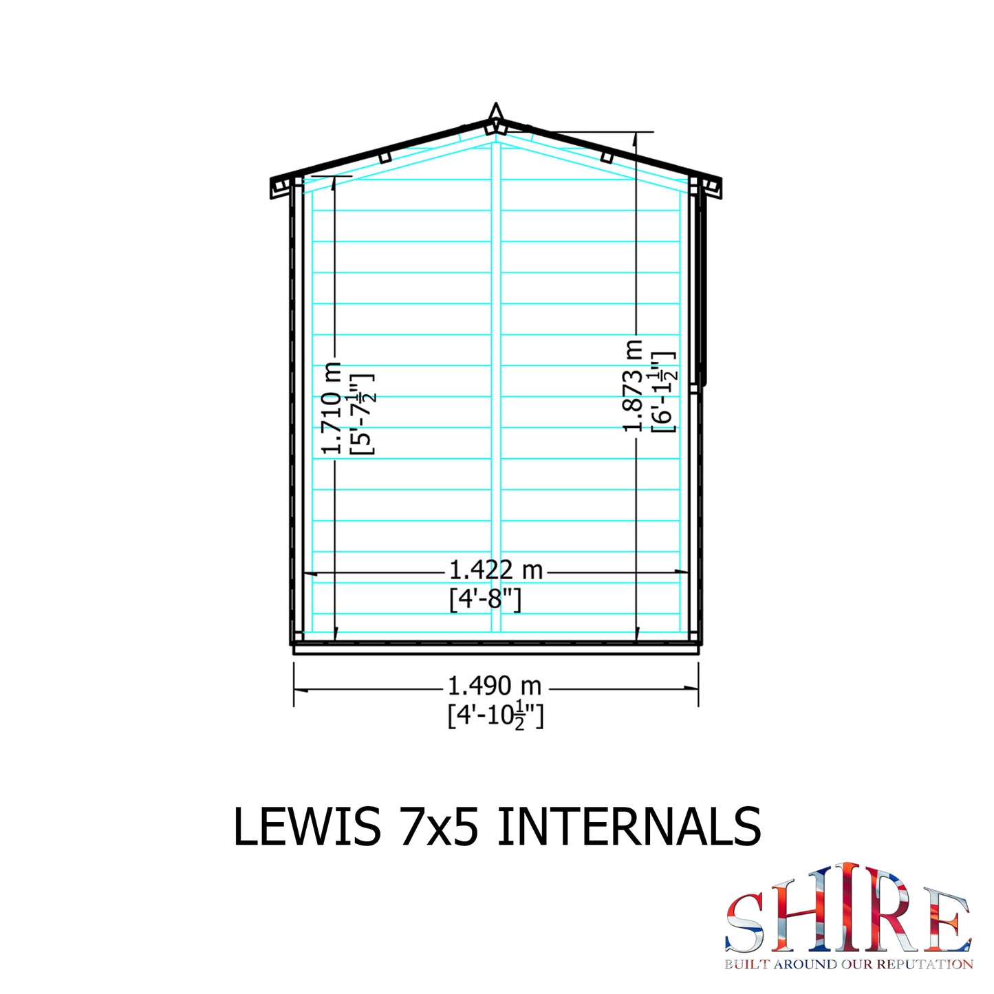 Shire Lewis 7x5 Single Door Shiplap