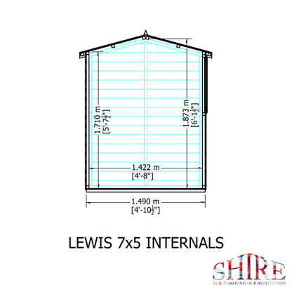 Shire Lewis 7x5 Single Door Shiplap