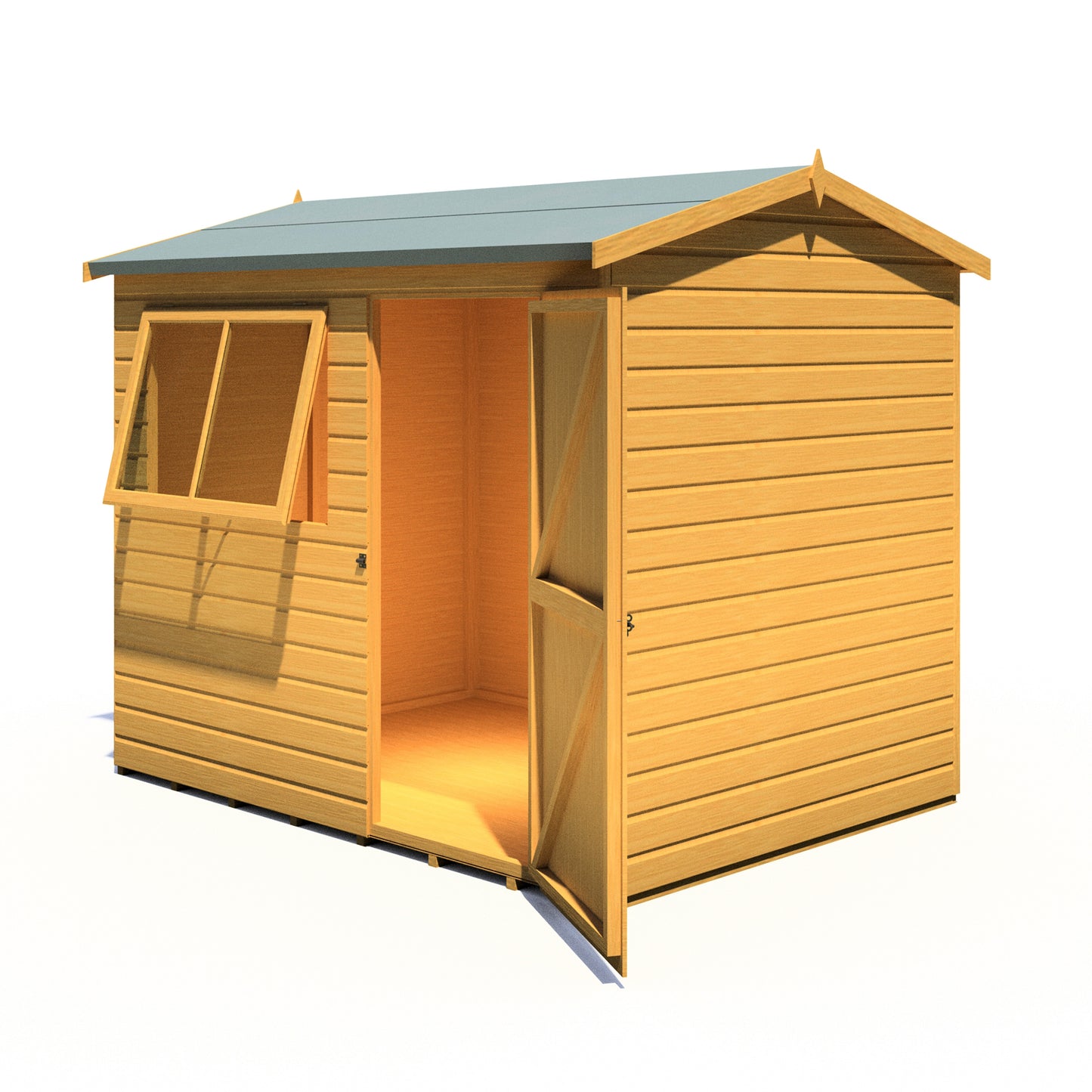Shire Lewis 8x6 Single Door Shiplap Reverse Style C