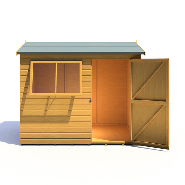 Shire Lewis 8x6 Single Door Shiplap Reverse Style C