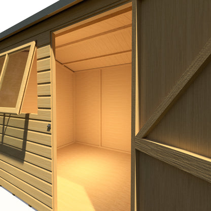 Shire Lewis 8x6 Single Door Shiplap Reverse Style C