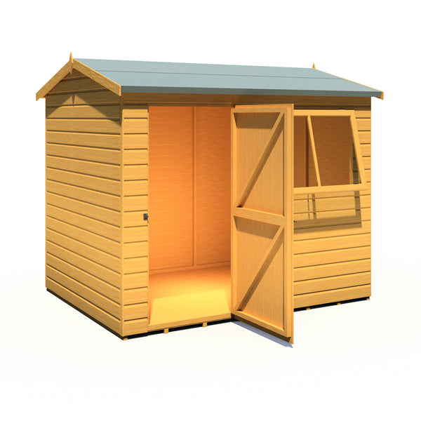Shire Lewis 8x6 Single Door Loglap Reverse Style D