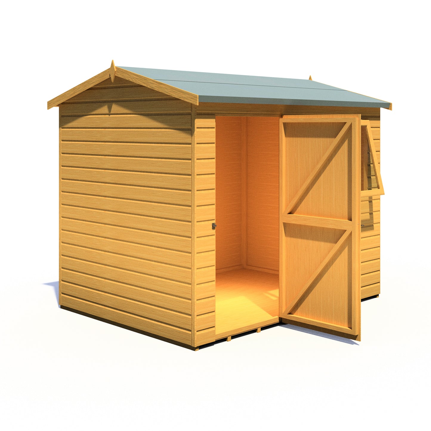Shire Lewis 8x6 Single Door Loglap Reverse Style D