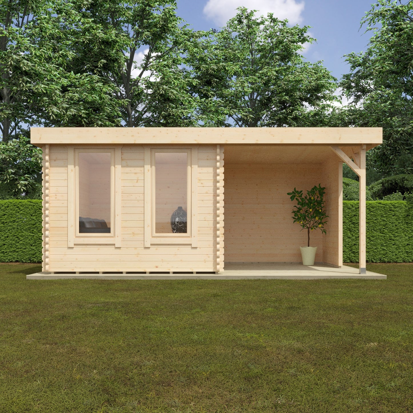 16x10 Lulworth 44mm Log Cabin