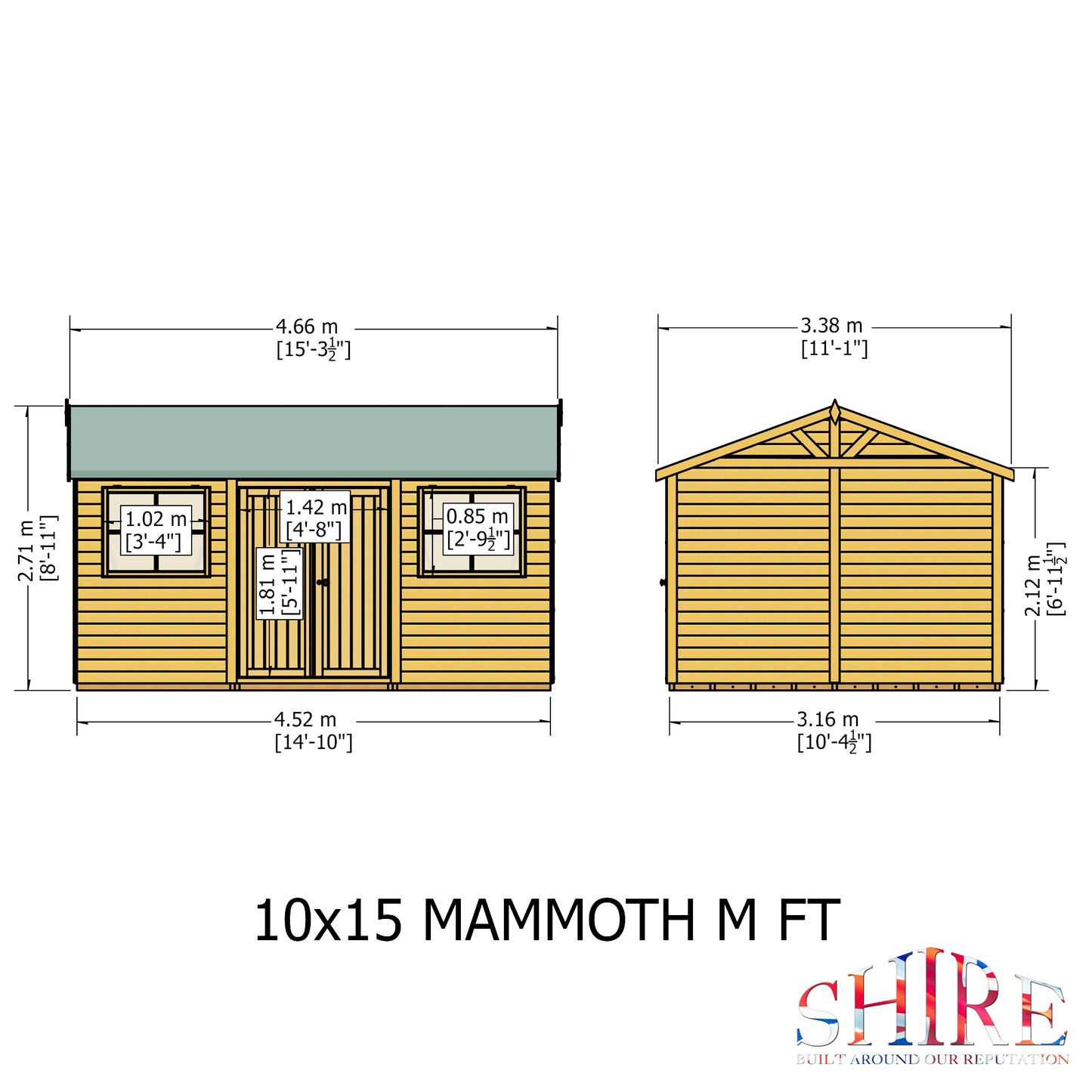 Shire Mammoth 10x15 Double Door Loglap