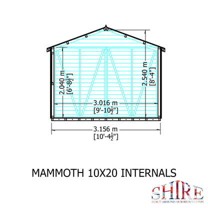 Shire Mammoth 10x20 Double Door Shiplap