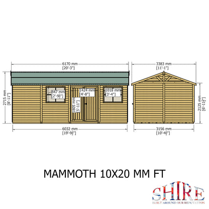 Shire Mammoth 10x20 Double Door Shiplap