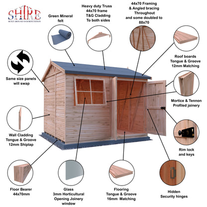 Shire Mammoth 10x8 Double Door Shiplap