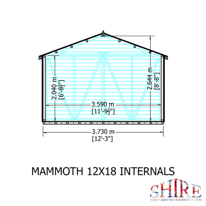 Shire Mammoth 12x18 Double Door Shiplap