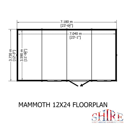 Shire Mammoth 12x24 Double Door Shiplap