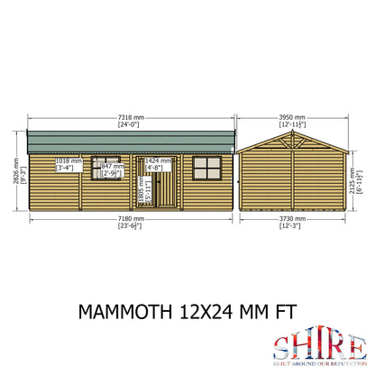 Shire Mammoth 12x18 Double Door Shiplap