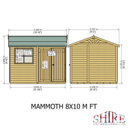 Shire Mammoth 10x8 Double Door Loglap