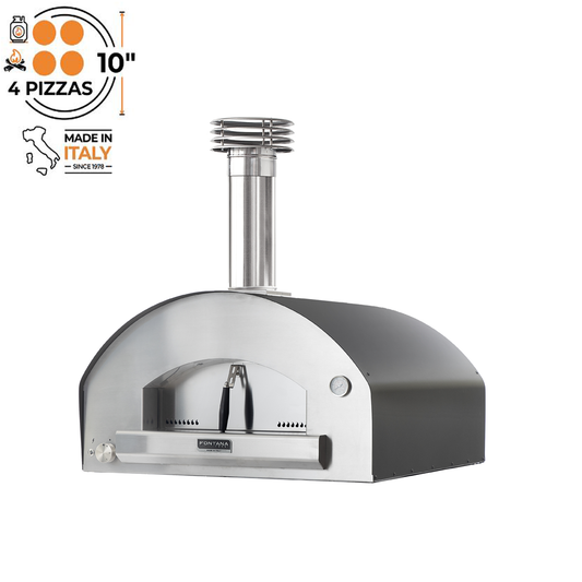 Fontana Marinara Anthracite Countertop Dual Fuel Pizza Oven