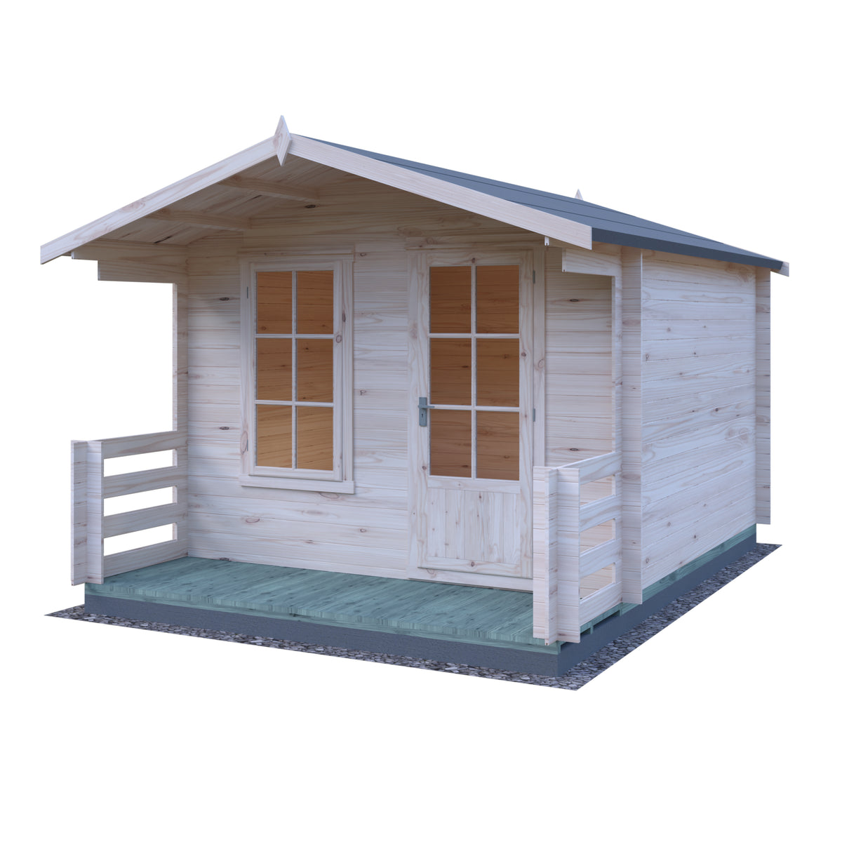 Shire Maulden with veranda 10x10 19mm Log Cabin