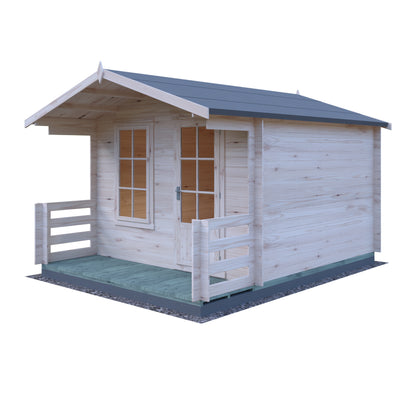 Shire Maulden with veranda 10x10 19mm Log Cabin