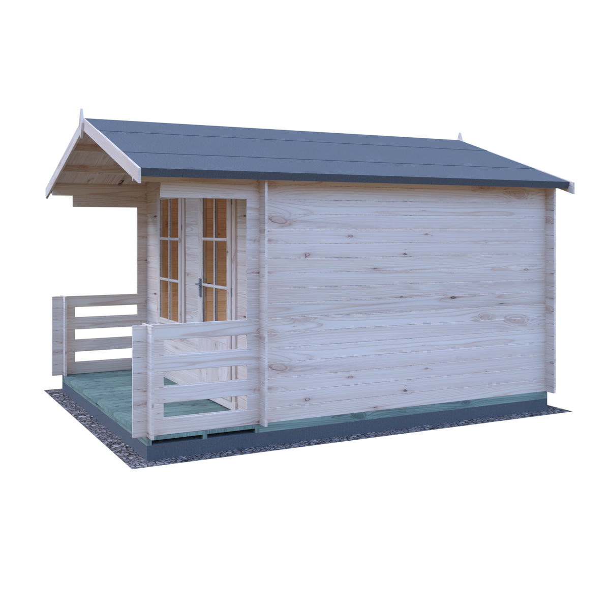 Shire Maulden with veranda 10x10 19mm Log Cabin