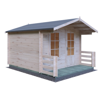 Shire Maulden with veranda 10x10 19mm Log Cabin