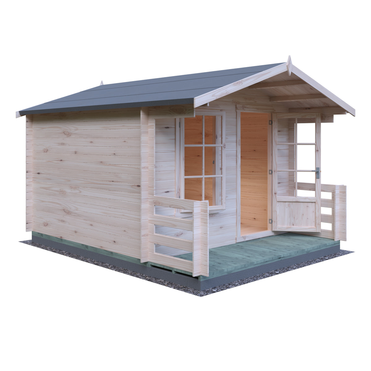 Shire Maulden with veranda 10x10 19mm Log Cabin