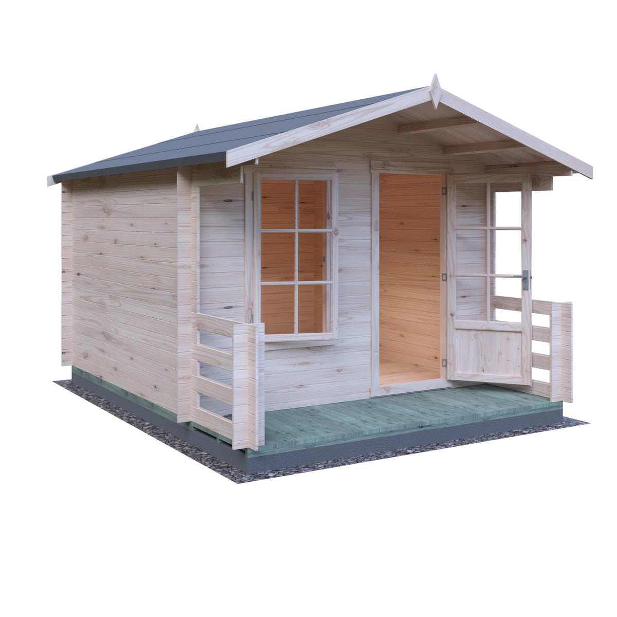 Shire Maulden with veranda 10x10 19mm Log Cabin