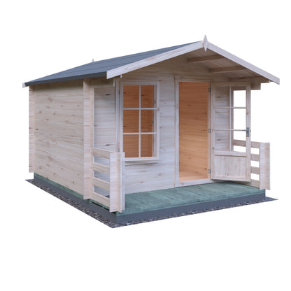 Shire Maulden with veranda 10x10 19mm Log Cabin