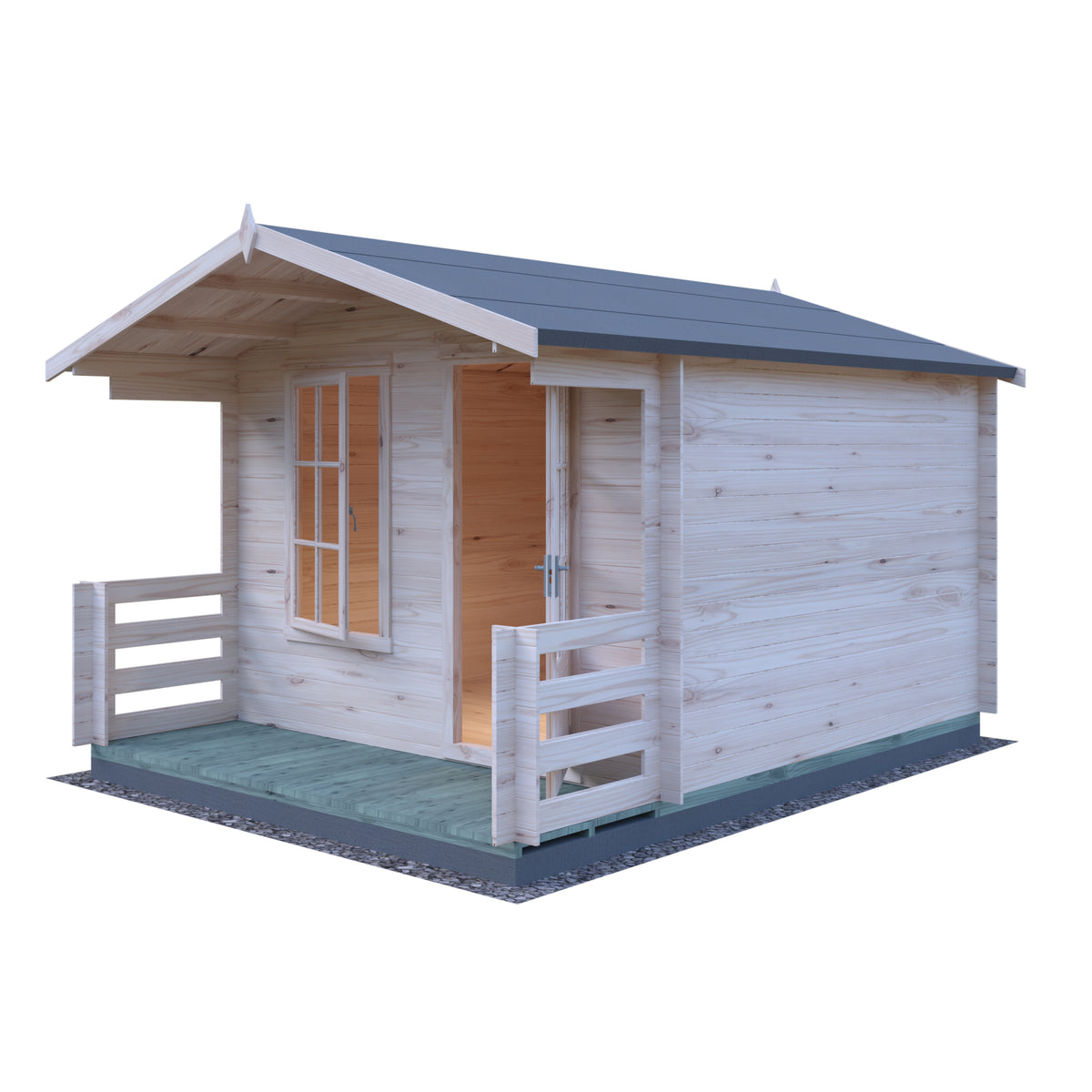 Shire Maulden with veranda 10x10 19mm Log Cabin