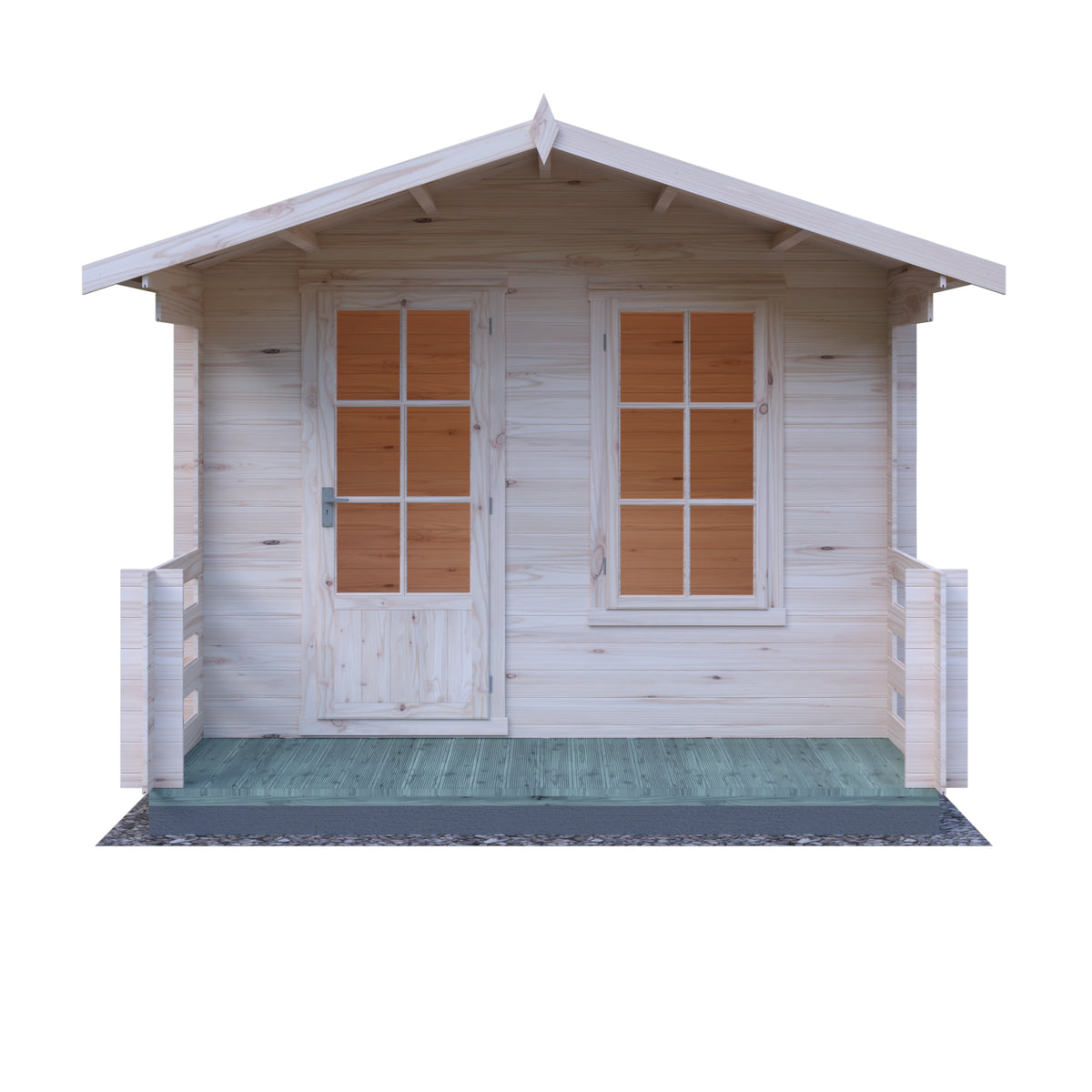 Shire Maulden with veranda 10x10 19mm Log Cabin
