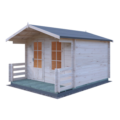 Shire Maulden with veranda 10x10 19mm Log Cabin