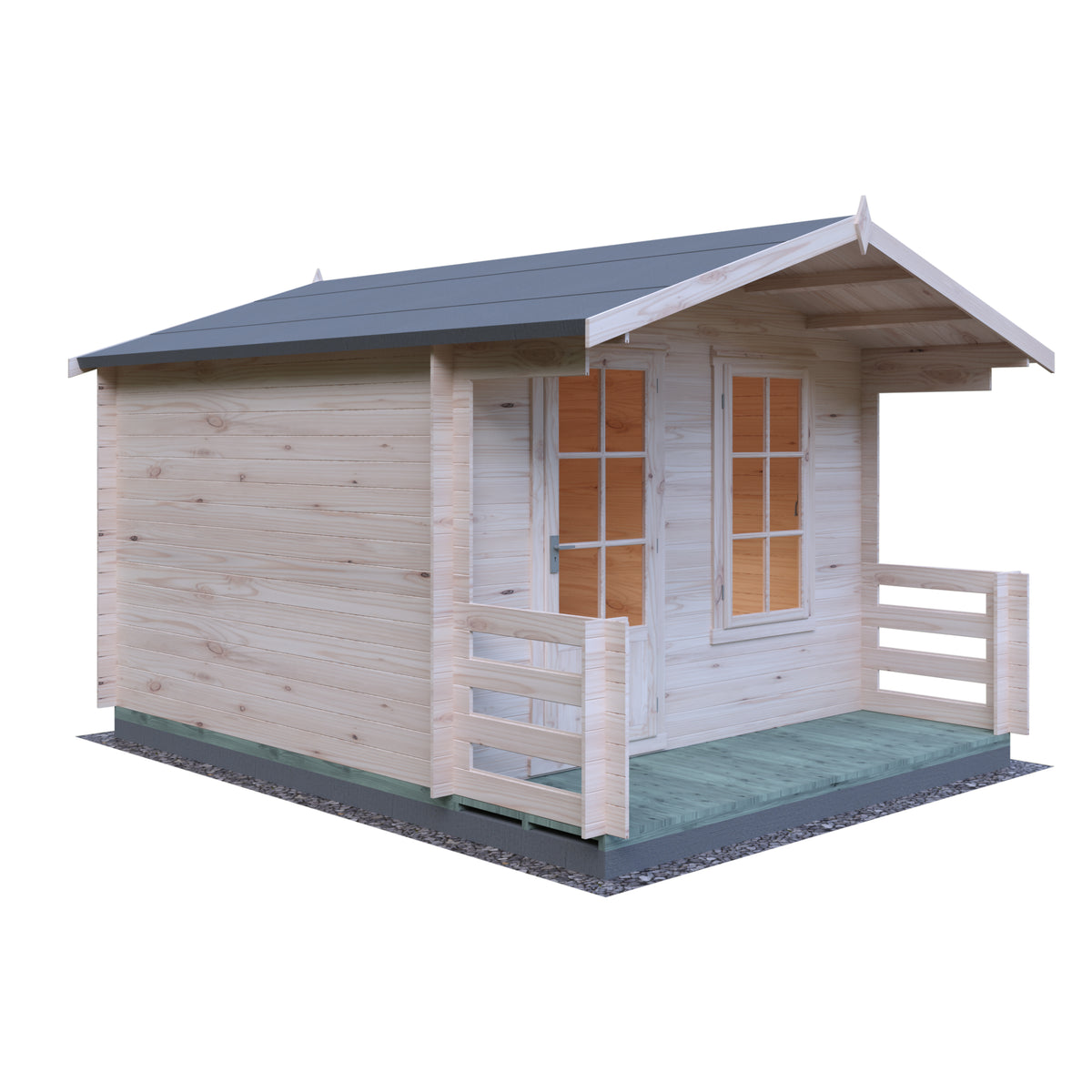 Shire Maulden with veranda 10x10 19mm Log Cabin