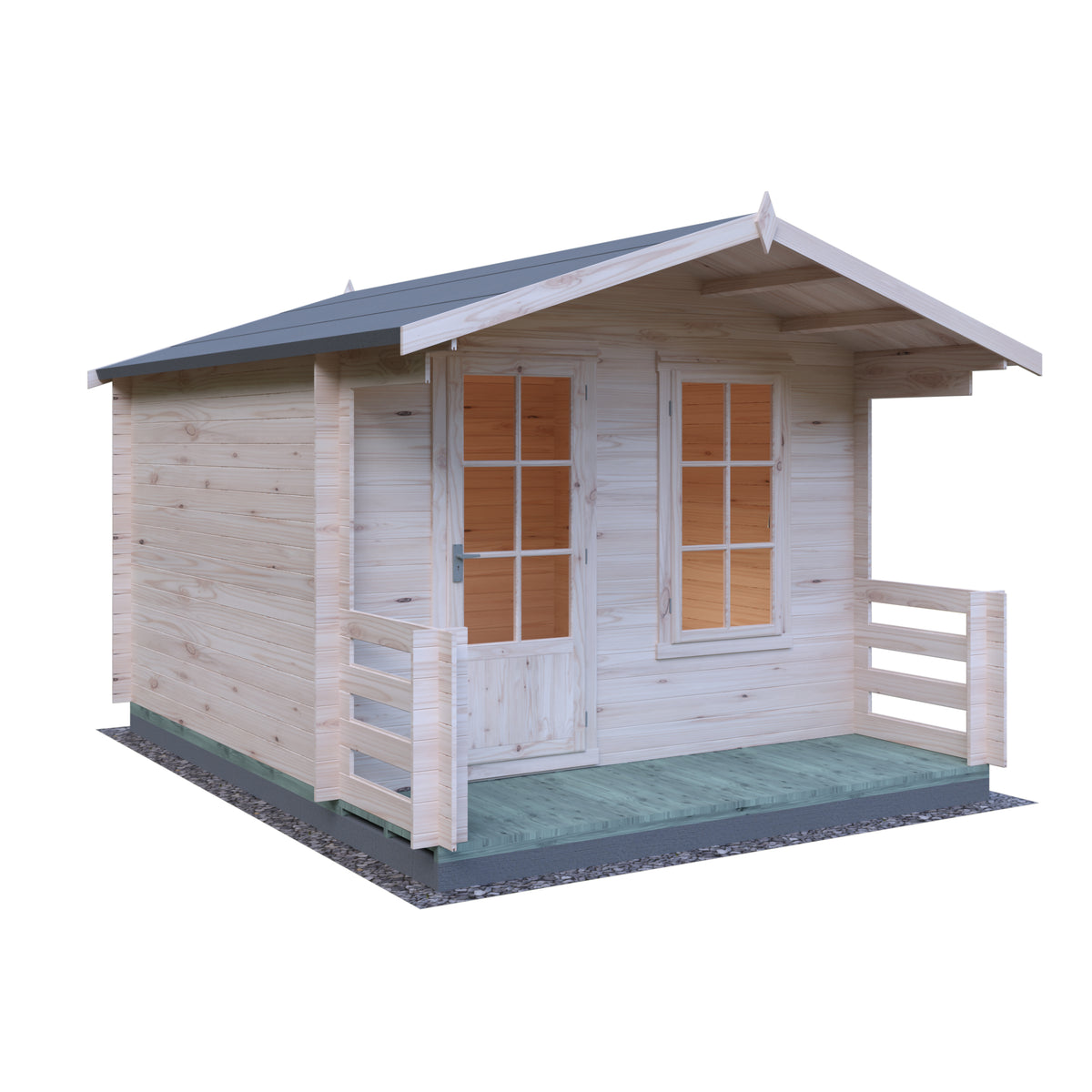 Shire Maulden with veranda 10x10 19mm Log Cabin