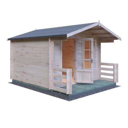 Shire Maulden with veranda 10x10 19mm Log Cabin
