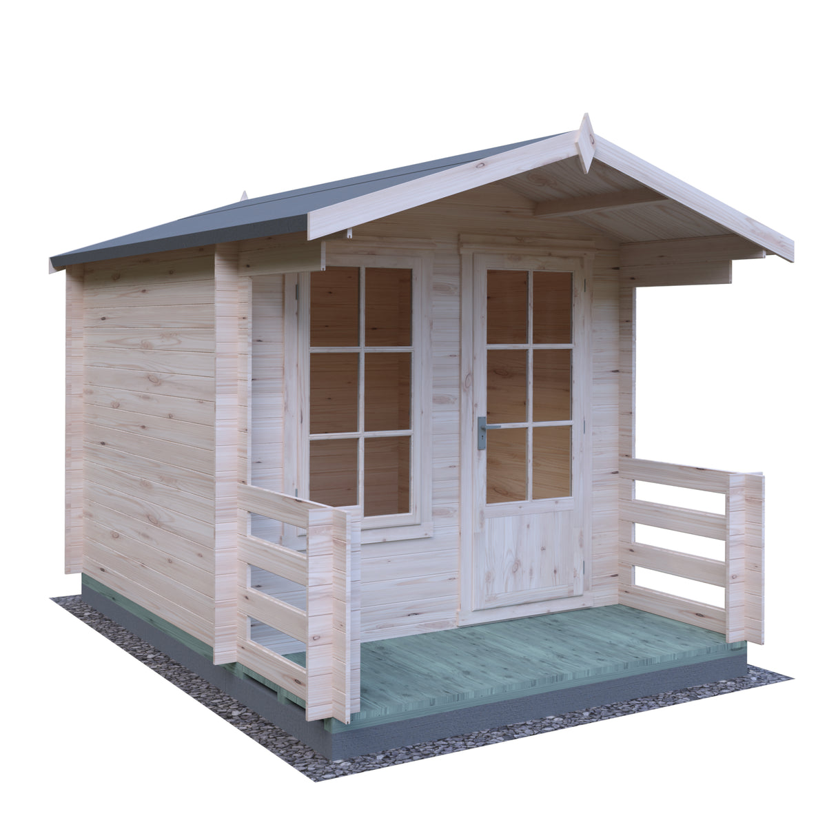 Shire Maulden with veranda 8x8 19mm Log Cabin