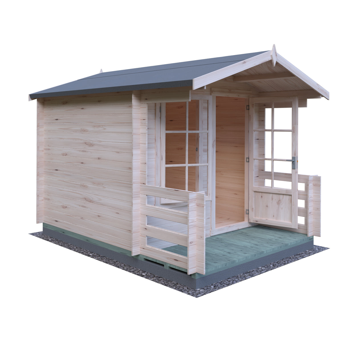 Shire Maulden with veranda 8x8 19mm Log Cabin