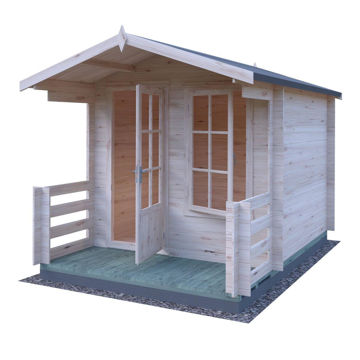 Shire Maulden with veranda 8x8 19mm Log Cabin