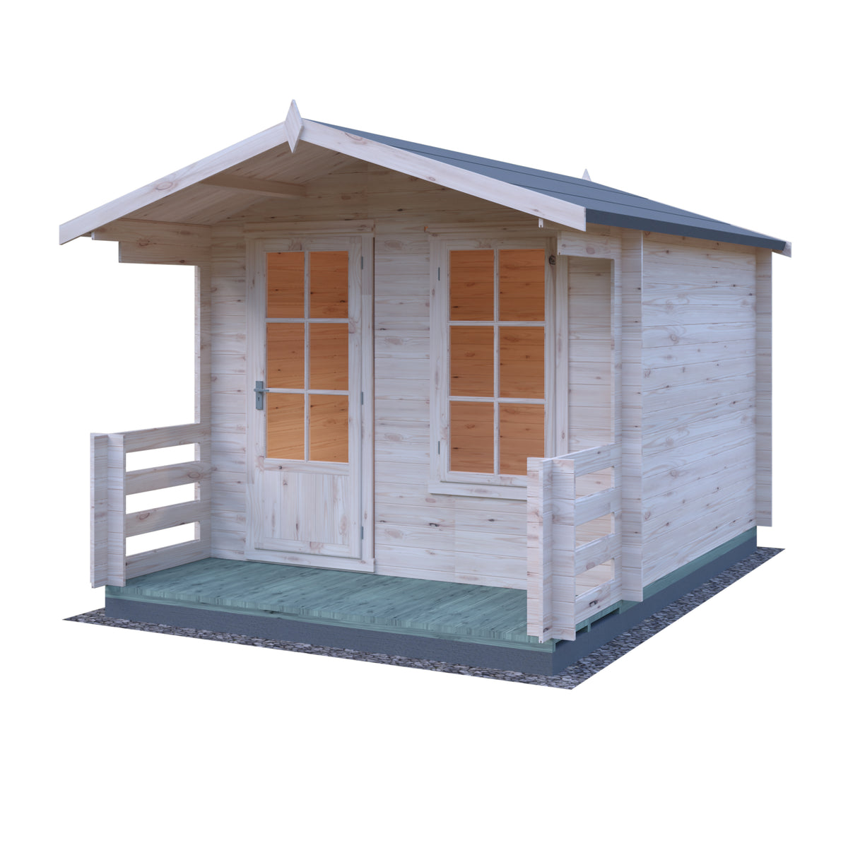 Shire Maulden with veranda 9x9 19mm Log Cabin