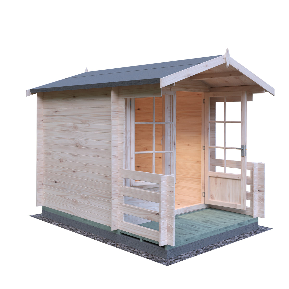 Shire Maulden with veranda 7x7 19mm Log Cabin