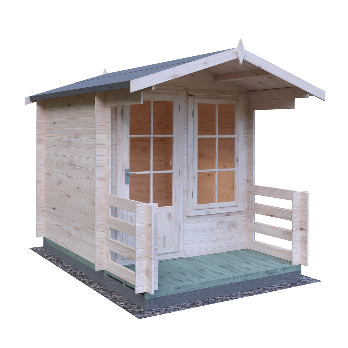 Shire Maulden with veranda 7x7 19mm Log Cabin