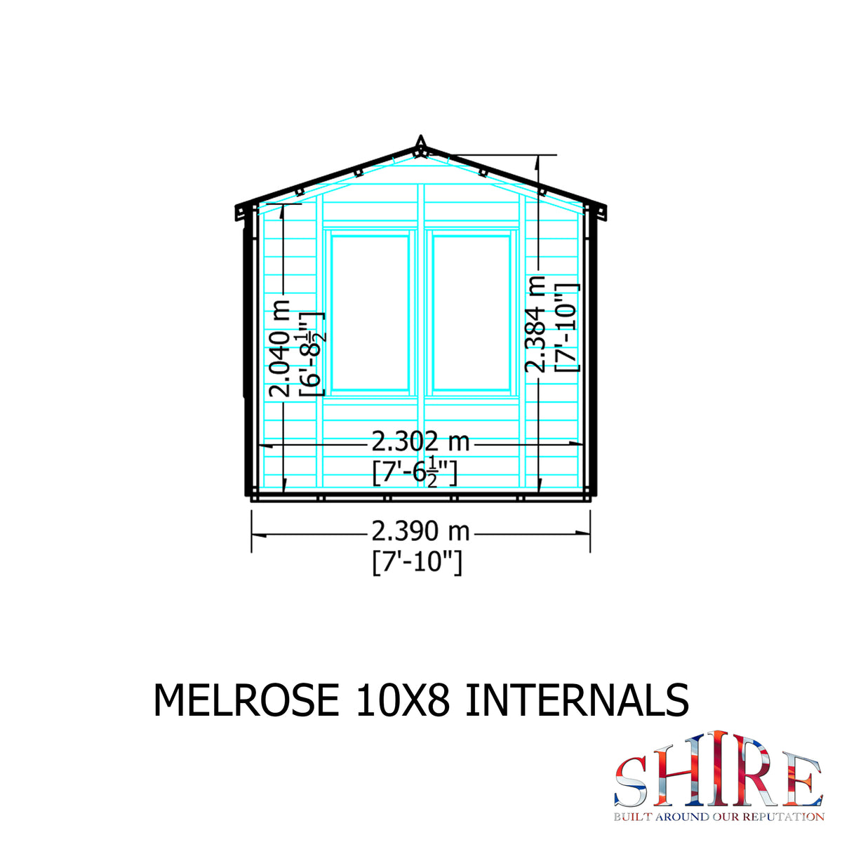Shire Melrose 10x8 Single Door