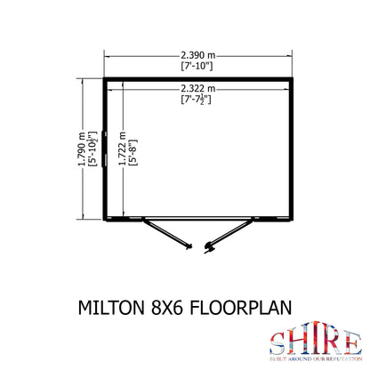 Shire Milton 8x6 Loglap