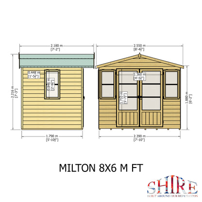 Shire Milton 8x6 Loglap