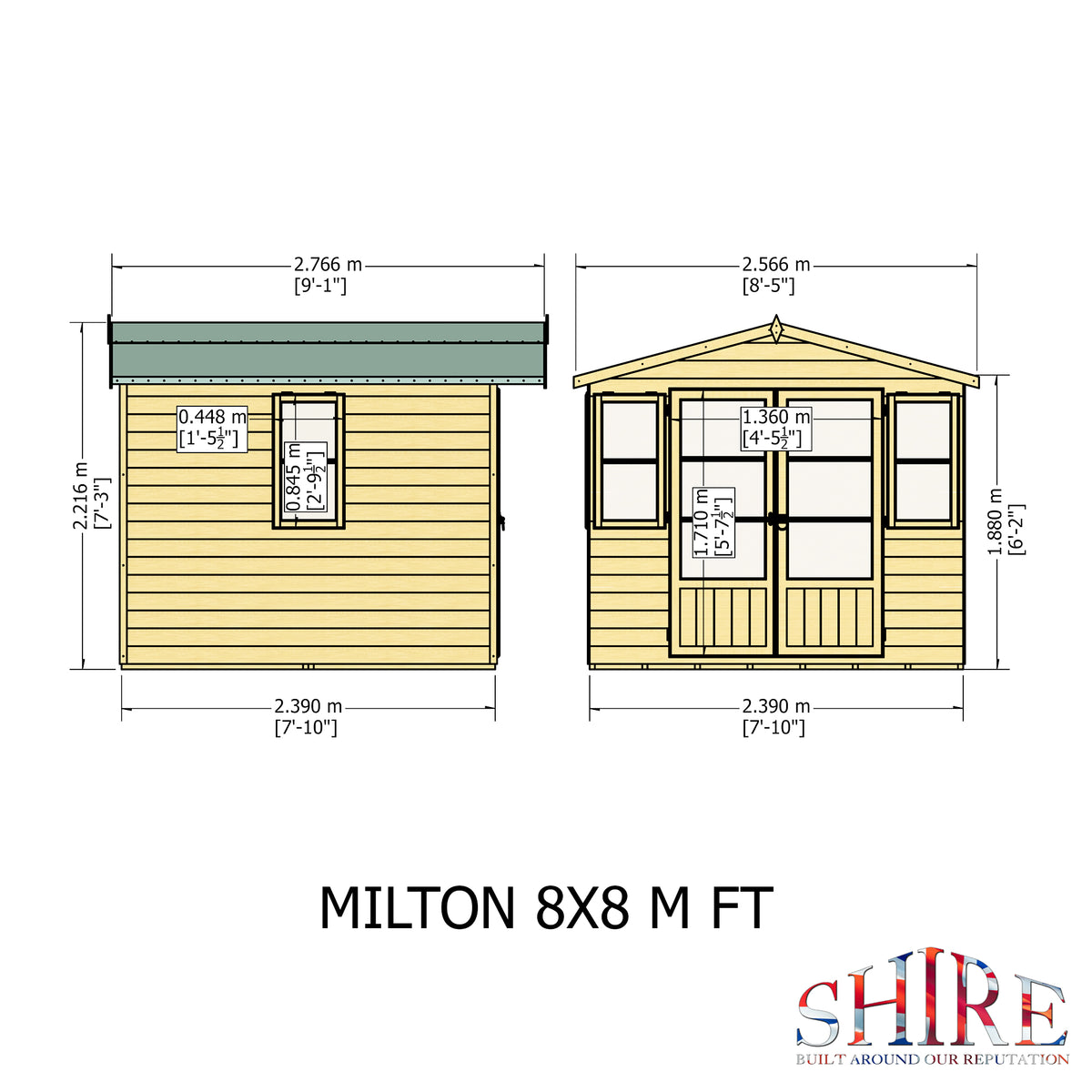 Shire Milton 8x8 Loglap