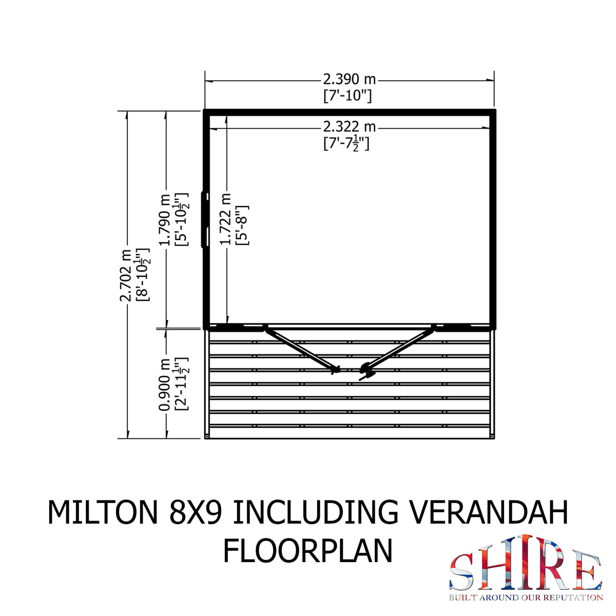 Shire Milton 8x9 Shiplap