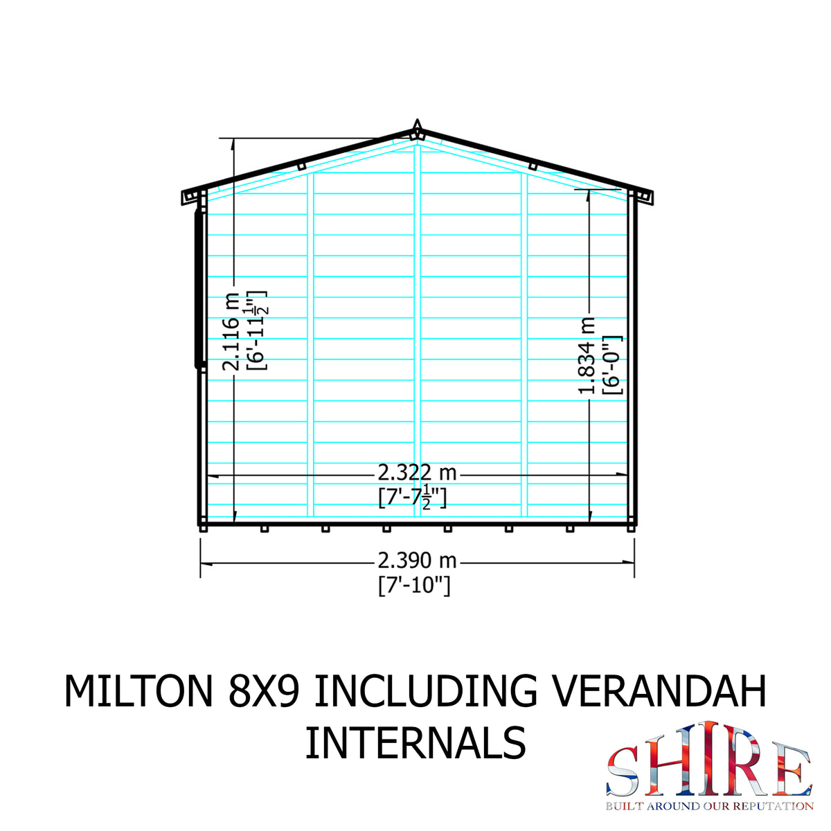 Shire Milton 8x9 Shiplap