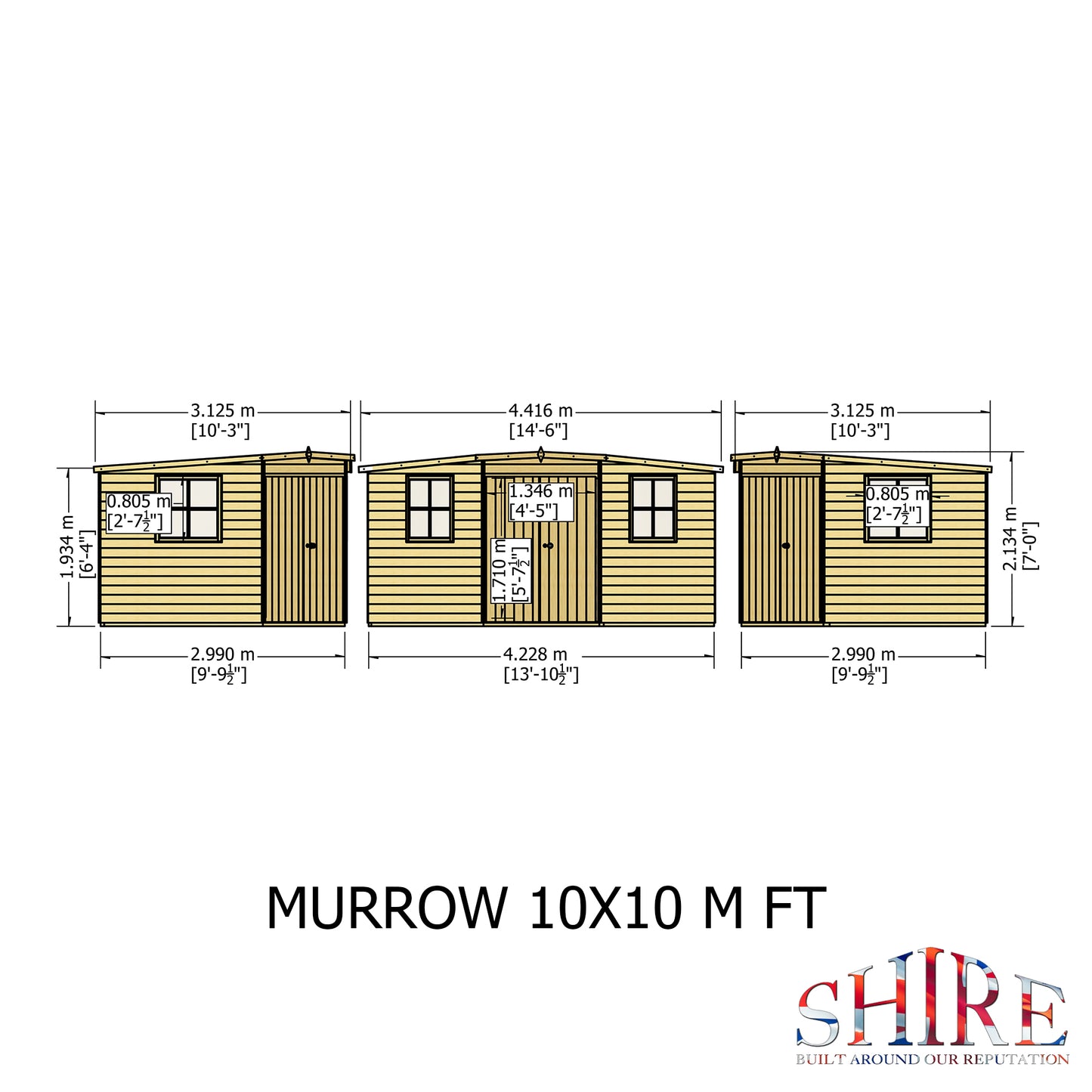 Shire Murrow 10x10 Double Door Shiplap